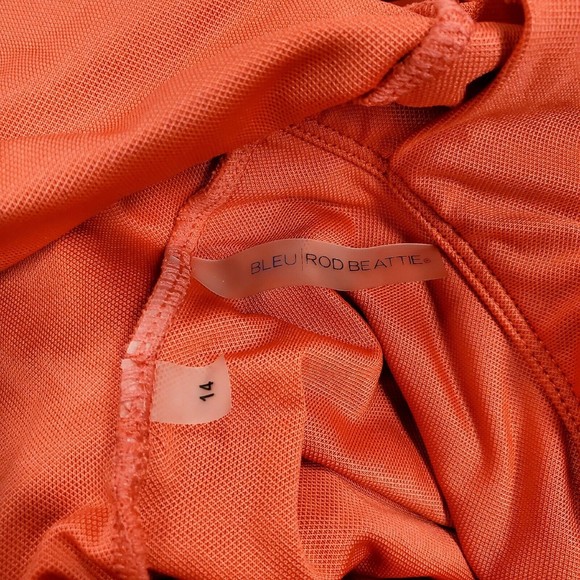 BLEU Women's Pink Ruffled Rod Beattie One Piece Swimsuit Size 14 - Picture 7 of 9